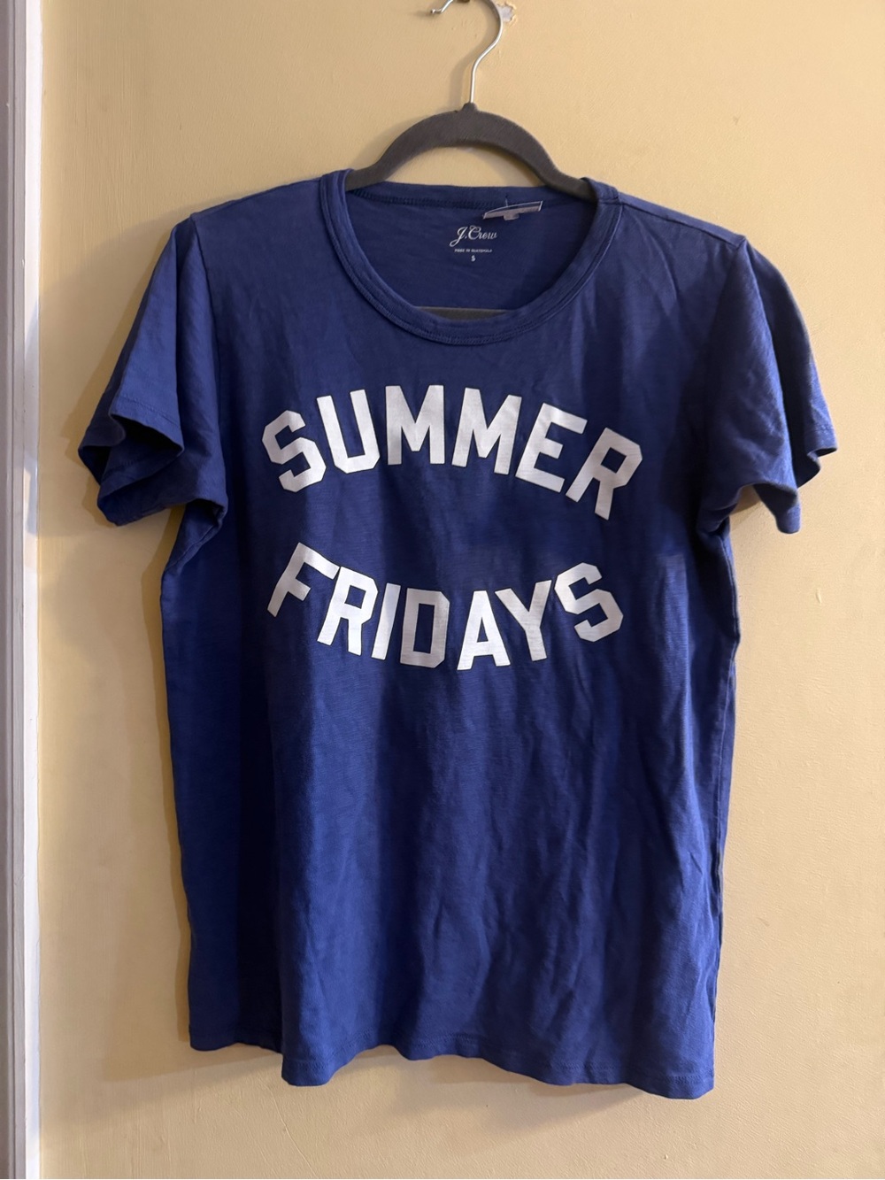 J. Crew Blue “Summer Fridays” Graphic T-Shirt, small